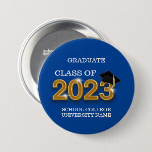 Klassen Modern Blue Student från 2023 i Namn Knapp