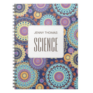 Klassen Modern Chic Navy Blue Simple Mönster Anteckningsbok