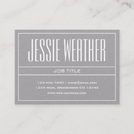 Klassen Modern Professionell White på Premium Gråt Visitkort