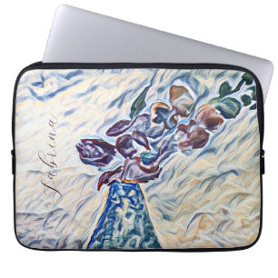 Klassen Namnteckning Illustration av texturerad Bl Laptop Fodral