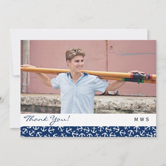 Klassen Nautical Anchor Studenten 2016 Tack Kort (Framsida)