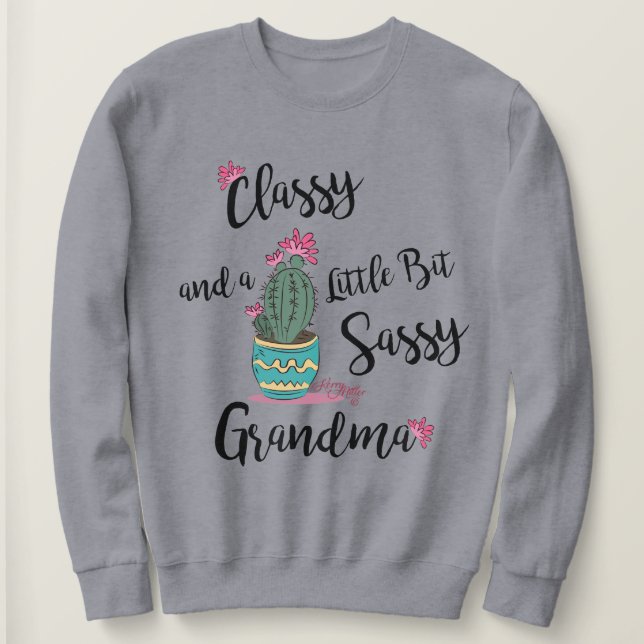 Klassen och en liten bit Sassy Grandma T Shirt (Design framsida)