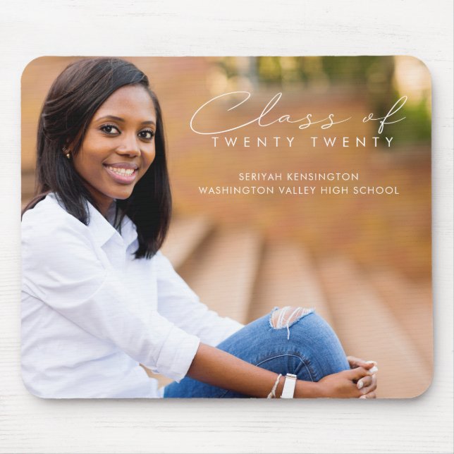 Klassen Photo i Modern Elegant Script Studenten Musmatta (Framsidan)