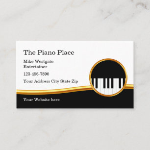 Klassen Piano Nycklar Musical Tema Visitkort