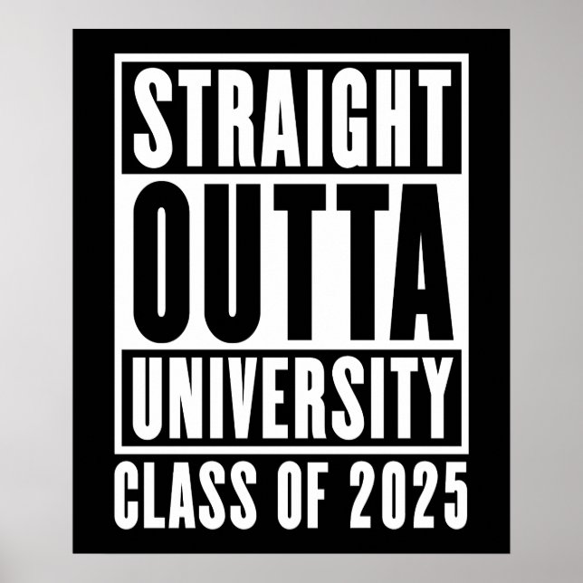 Klassen rak Outta Universiteten 2025 Poster (Framsidan)