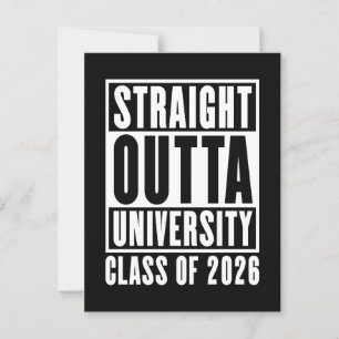 Klassen rak Outta Universiteten 2026 Vykort