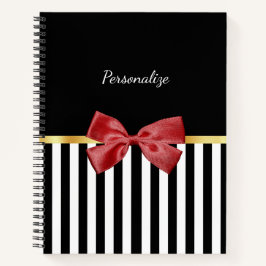 Klassen Red Bow Black and White Rand med Namn