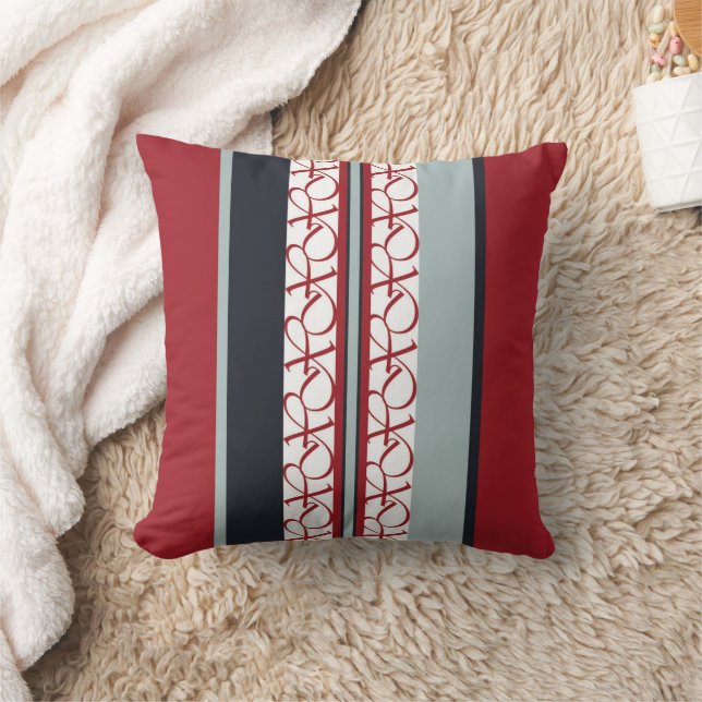 Klassen Red, White och Black Kudde (Filt)