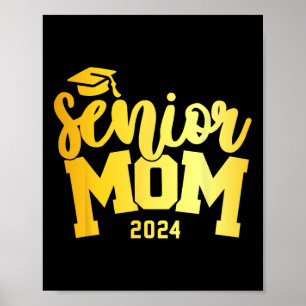Klassen Retro Senior Mamma Studenten i 2024 års sk Poster