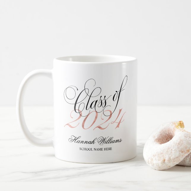 Klassen Ro Guld på 2024 Studenten Kaffemugg (Med munk)