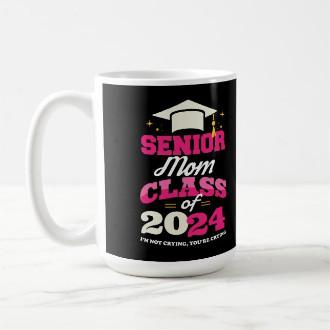 Klassen Senior Mamma 2024 Proud Mamma Funny Kaffemugg (Vänster)