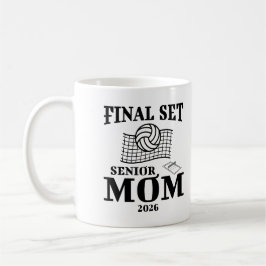 Klassen Senior Mamma 2026 Grad Volleyball Kaffemugg