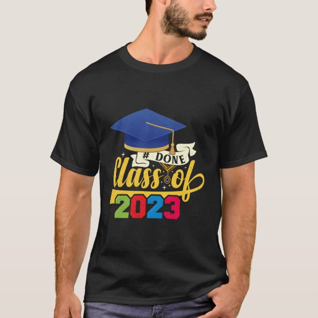 Klassen Studenten Dag klar 2023 Student T Shirt (Framsida)