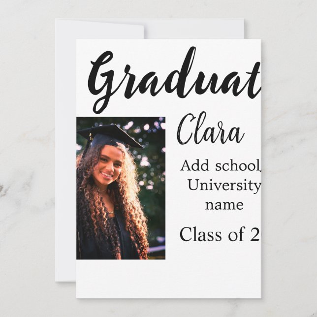 Klassen Studenten lägg till namn med 20xx gratuler Inbjudningar (Framsida)