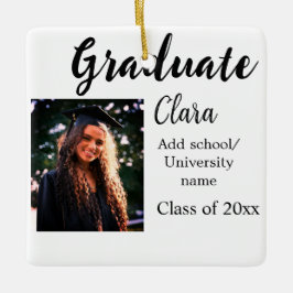 Klassen Studenten lägg till namn med 20xx gratuler Julgransprydnad Keramik