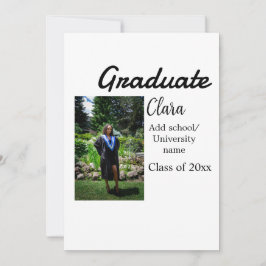 Klassen Studenten lägg till namn med 20xx gratuler Julkort