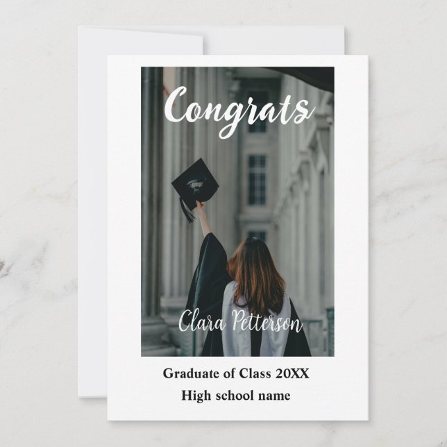 Klassen Studenten lägg till namn med 20xx gratuler Julkort (Framsida)