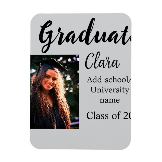 Klassen Studenten lägg till namn med 20xx gratuler Magnet (Vertikal)