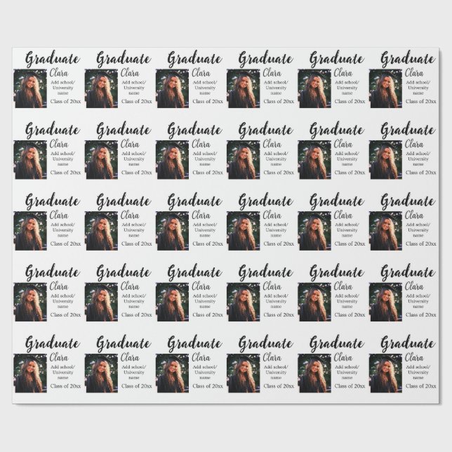 Klassen Studenten lägg till namn med 20xx gratuler Presentpapper (Platt)