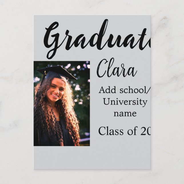 Klassen Studenten lägg till namn med 20xx gratuler Vykort (Framsida)