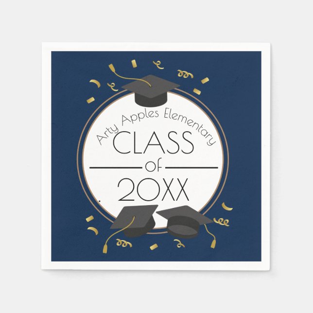 Klassen studenten napkin för 2020, 2019, 2021, 202 pappersservett (Framsidan)