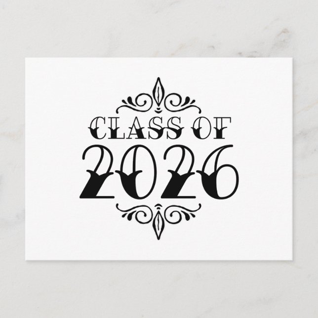 Klassen Tattoo Stil 2026 Studenten Vykort (Framsida)
