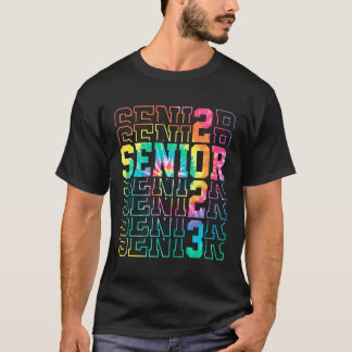 Klassen Tie Dye Senior Studenten 2023 Senior T Shirt