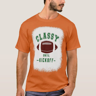 Klassen till Kickoff Grönt Färg Brev Sports T Shirt