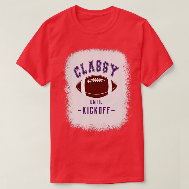 Klassen till Kickoff Lila Brev Sports Game D T Shirt (Design framsida)