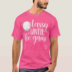 Klassen tills spelet börjar på volleyball Game dag T Shirt