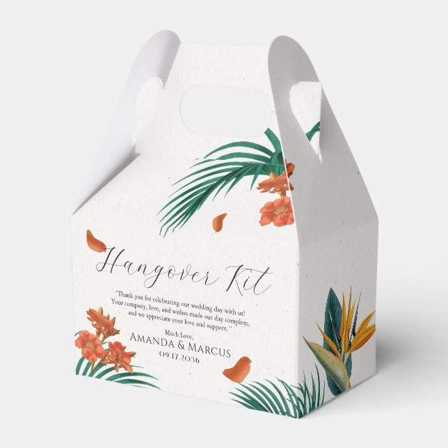 Klassen Tropical Flowers Classy Bröllop Presentaskar (Framsidan Sidan)