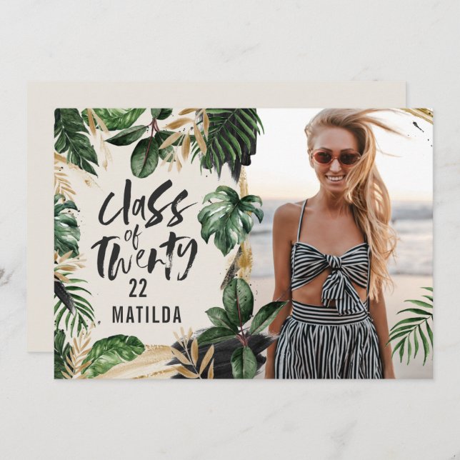 Klassen Tropical studenten från 2022 Inbjudningar (Fram/baksida)