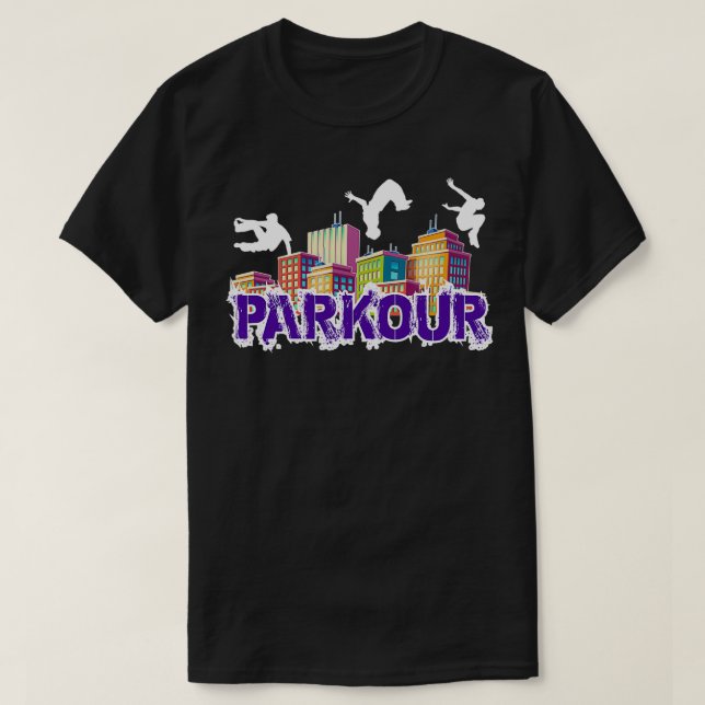 Klassen TSKIRT PARKOUR FREE RUNNING ACROBATIC STUN T Shirt (Design framsida)