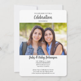 Klassen Twin Studenten på 2022 Filmtema Photo Inv Inbjudningar