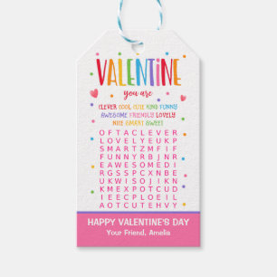 Klassen Valentine Ord Search Activity School Presentetikett