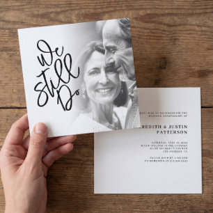 Klassen vi fortfarande gör Vow Renewal Party Photo Inbjudningar