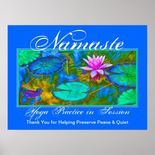 Klassen Yoga. Behålla Tyst Elegant Lotus Poster (Framsidan)
