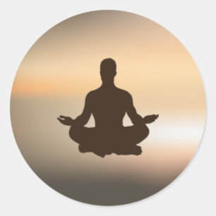 Klassen YOGA-stift Runt Klistermärke