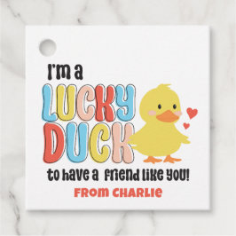 Klassens Alla Hjärtans Dag Lucky Duck Gummi Anka Gåvor Etiketter