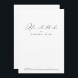 Klassens Chic minimalistisk Bröllop well Önskemål Rådkort<br><div class="desc">Detta rådgivande kort för klassad chic, som är minimalistiskt för bröllop well önskemål, är perfekt för ett rustiskt bröllop. Den enkla och elegant designen har skript av typen klassisk och finare i svartvitt. De här korten är perfekter för bröllop, möhippa, babydusch, studentfest och mycket mer. Anpassa korten med namn från...</div>