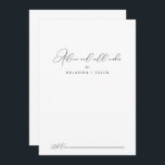 Klassens Chic minimalistisk Bröllop well Önskemål Rådkort<br><div class="desc">Detta rådgivande kort för klassad chic, som är minimalistiskt för bröllop well önskemål, är perfekt för ett rustiskt bröllop. Den enkla och elegant designen har skript av typen klassisk och finare i svartvitt. De här korten är perfekter för bröllop, möhippa, babydusch, studentfest och mycket mer. Anpassa korten med namn från...</div>
