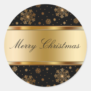 Klassens etiketter för jultema Guld Tone Sticker-e