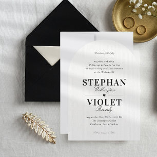 Klassens Formal Arch Shaped Wedding-inbjudan Inbjudningar