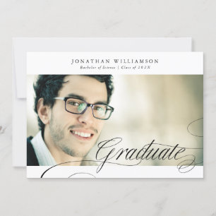 Klassens formella Elegant Skript Student Two Photo Meddelande