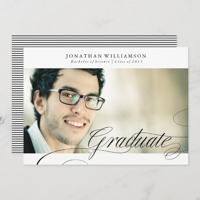 Klassens formella Elegant Student Meddelande (Fram/baksida)