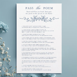 Klassens Fransk Blue-Blommigt "Pass the Dikt Game"