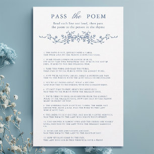 Klassens Fransk Blue-Blommigt "Pass the Dikt Game"