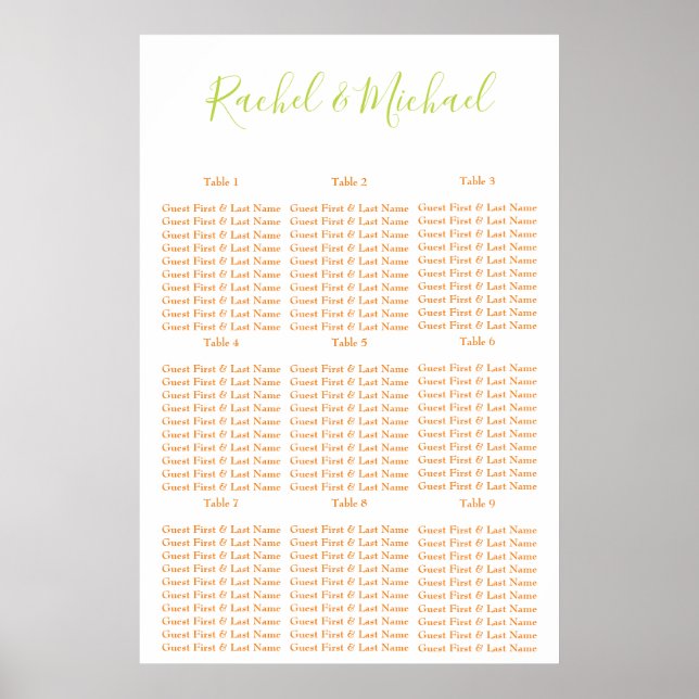 Klassens Orange och Grönt Poster (Framsidan)