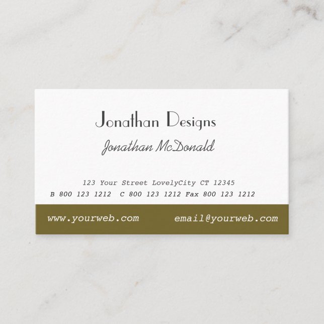 Klassens traditionella Anpassningsbar - unik, mode Visitkort (Framsida)