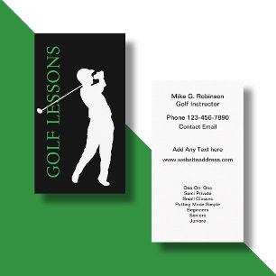 Klasser för Golf Training Instructors Visitkort